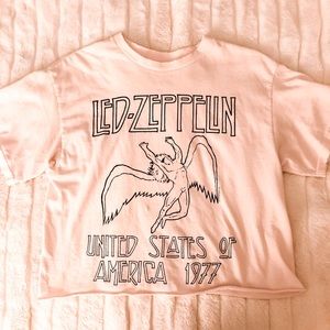 pink Led Zeppelin t-shirt